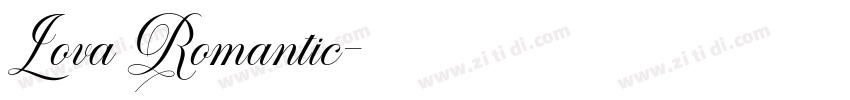 Lova Romantic字体转换